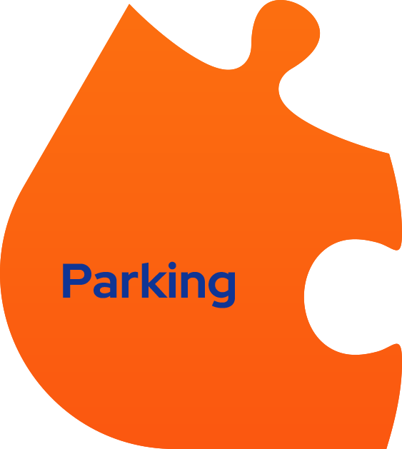 Pieza de puzzle de aparcamiento